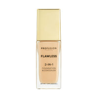 Profusion Cosmetics 2-In-1 Foundation and Concealer for Light Skin Tone, Flawless Full Coverage and Matte Finish with Convenient Solution for Achieving Polished Look - Fair Beige