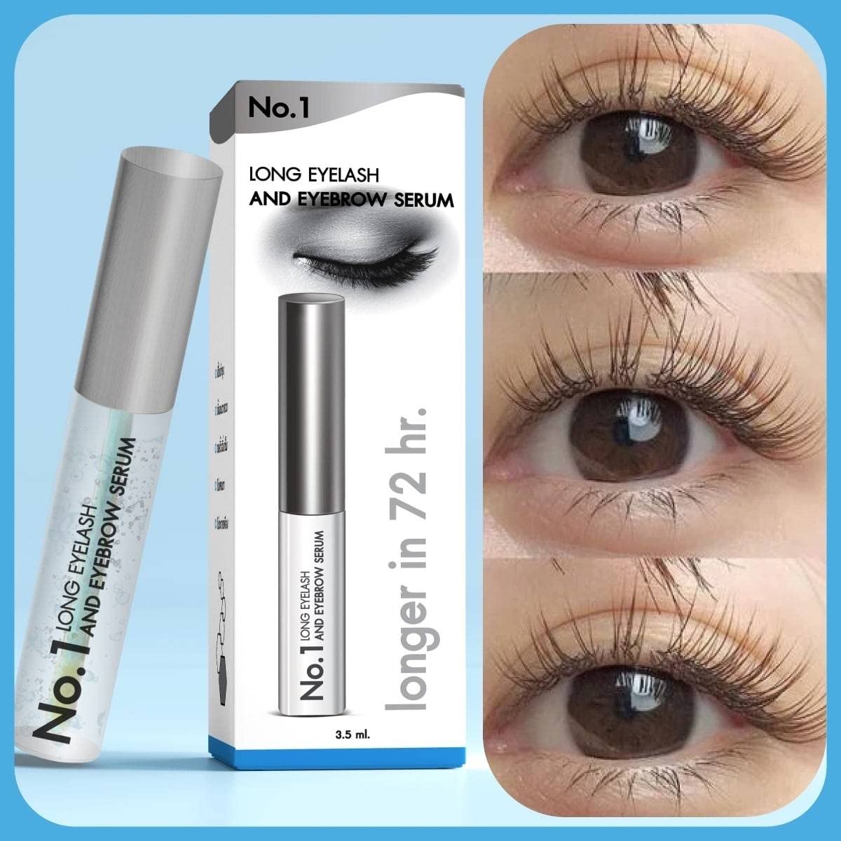 The Body And Skin Clinic The Body & Skin Clinic No.1 Lash Growth Serum Eyelash Growth Serum. Fuller, Longer, Luscious Eyelashes without Eyelash Glue & Mess, Natural Grow