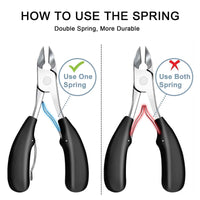 SSKHE Toenail Clippers for Thick Nails Large Wide Jaw Opening Heavy Duty Nail Clippers Large Toenail Scissors for Seniors Mens Women Ultra Sharp Professional Toenail Cutter with Soft Handle
