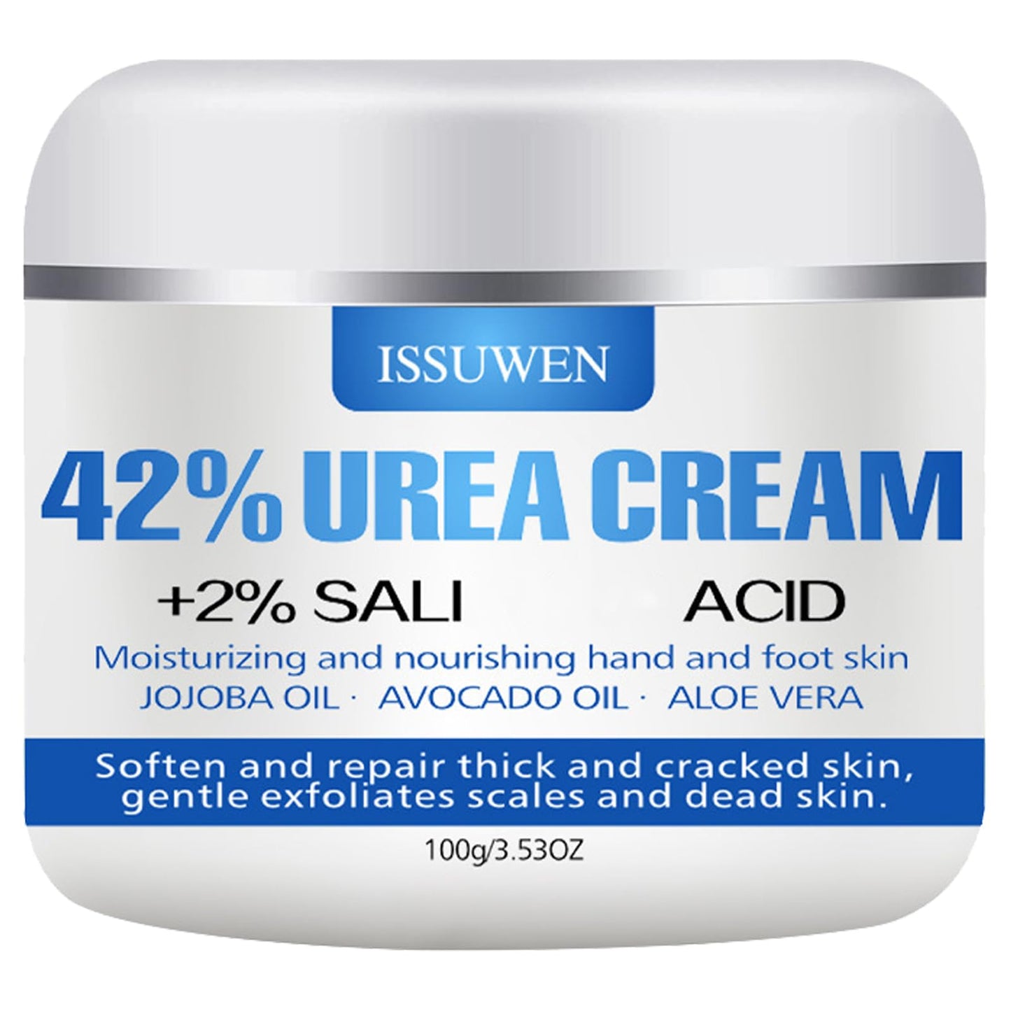 Shengqialun Urea 42% Foot Cream, Foot Cream for Cracked Heels and Dry Skin, Cracked Heel Repair Cream for Feet and Hand, Urea Cream for Hand,Foot and Body Care Deep Moisturizing Callus Remover