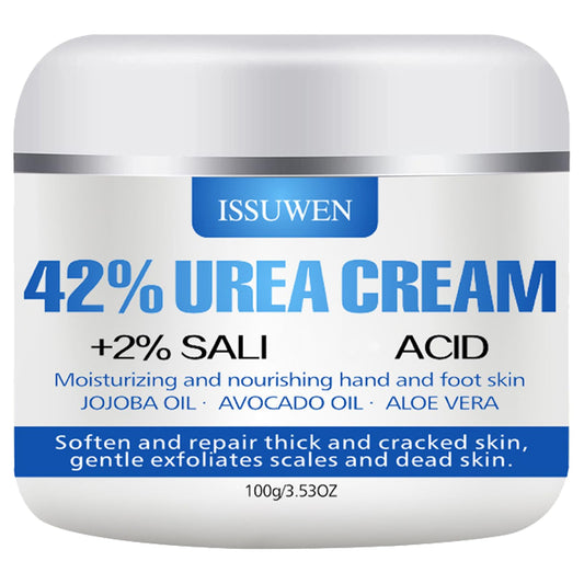 Shengqialun Urea 42% Foot Cream, Foot Cream for Cracked Heels and Dry Skin, Cracked Heel Repair Cream for Feet and Hand, Urea Cream for Hand,Foot and Body Care Deep Moisturizing Callus Remover