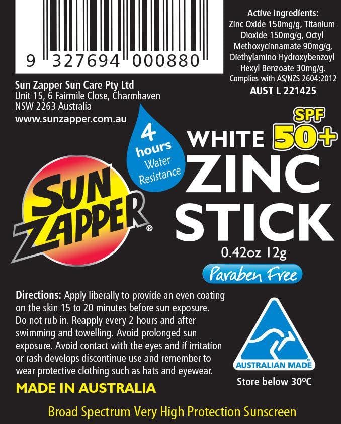 Sun Zapper White Colour Original Zinc Stick SPF 50 + Zinc Oxide Mineral Sunblock Stick for Face