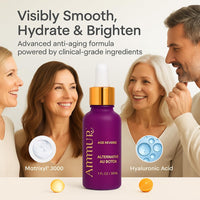 Ammuri Age Reverse Face Serum 30ml | Anti-Ageing Peptide Skincare with Matrixyl 3000, Hyaluronic Acid & Vitamin C | Visibly Plumps Fine Lines & Boosts Radiance | Made in UK