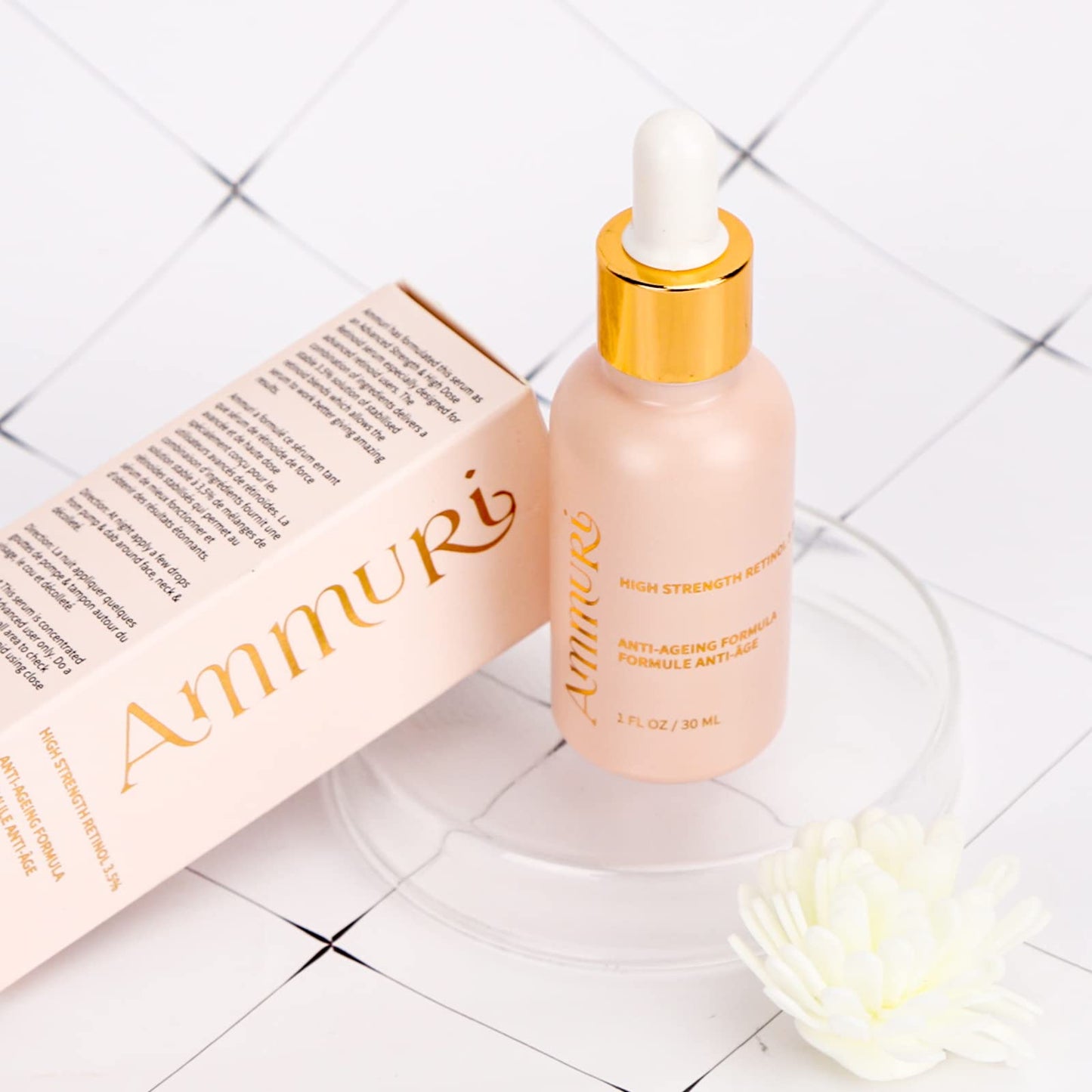 Ammuri Retinol 3.5% Serum | High Strength Retinol Serum for Face with Kojic Acid Aloe Vera and Hyaluronic Acid | Anti Aging Serum for Wrinkle, Acne Marks and Fine Lines
