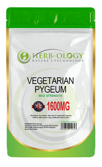 Herb-ology.co.uk Nature's Technology HB Pygeum | 60 High Strength Pygeum-Africanum Supplements - 1600mg Pygeum per Capsule | Prostate Supplements for Men | Non-GMO, Gluten & Allergen Free | Made in The UK