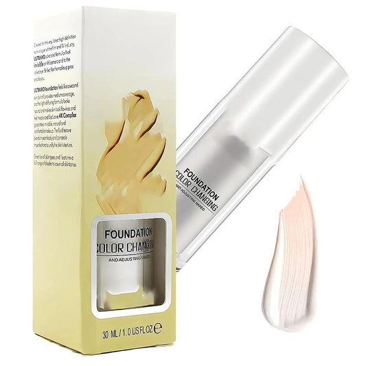 OlymGrow Color Changing Foundation with Color-Adjusting Warm Tone Technology – Hydrating, Poreless Concealer Cream for Mature Skin. Waterproof, Long-Lasting SPF15 Coverage, 30 ml