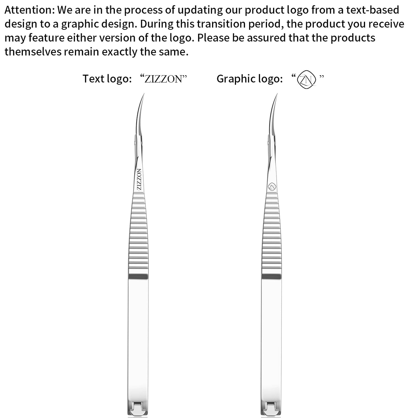 ZIZZON Cuticle Scissors Extra Fine Curved Professional Precise Pointed Tip Grooming kit for Eyebrow, Eyelash, Trim Nail and Dry Skin