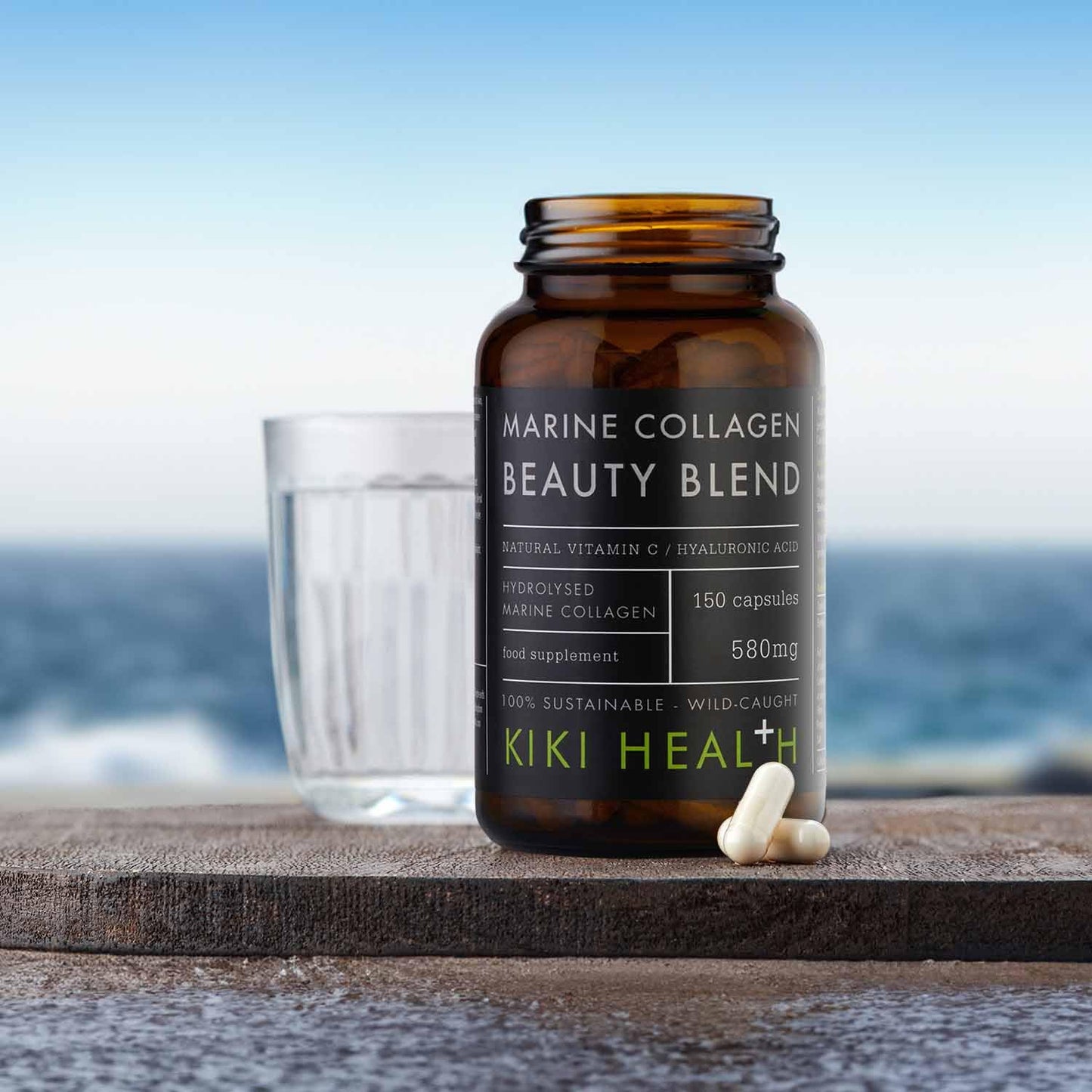 KIKI HEALTH KIKI Health Marine Collagen Peptides Beauty Blend | Vital Protein Supplement for Skin, Hair Nails, Bones, Joints & Digestion | Hydrolysed Collagen with Vitamin C and Hyaluronic Acid - 150 Capsules