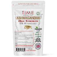 Ashwagandha - 10% Withanolides - HIGH Strength - Maximum Benefits - UK Manufactured - Zero Additives - Pullulan (120 Capsules)