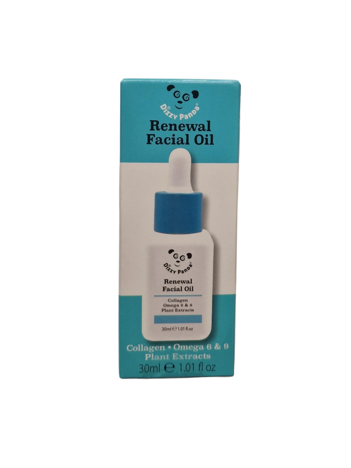 Dizzy Panda Renewal Facial Oil with Collagen, Omega 6 & 9, and Plant Extracts – Hydrating & Firming Formula – 30ml