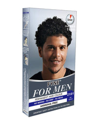 FYNE - Jet Black Permanent Hair Colour | Grey Hair Colouring for Men with Comb Applicator Included | Natural-Look Hair Dye | No Mixing Ready to Apply | Ammonia and Cruelty-Free