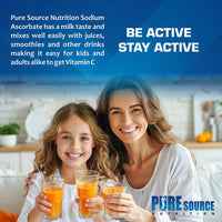Pure Source Nutrition Pure Sodium Ascorbate Food Buffered Vitamin C L Ascorbic Acid Powder Food Grade 250g Vegan Supplements