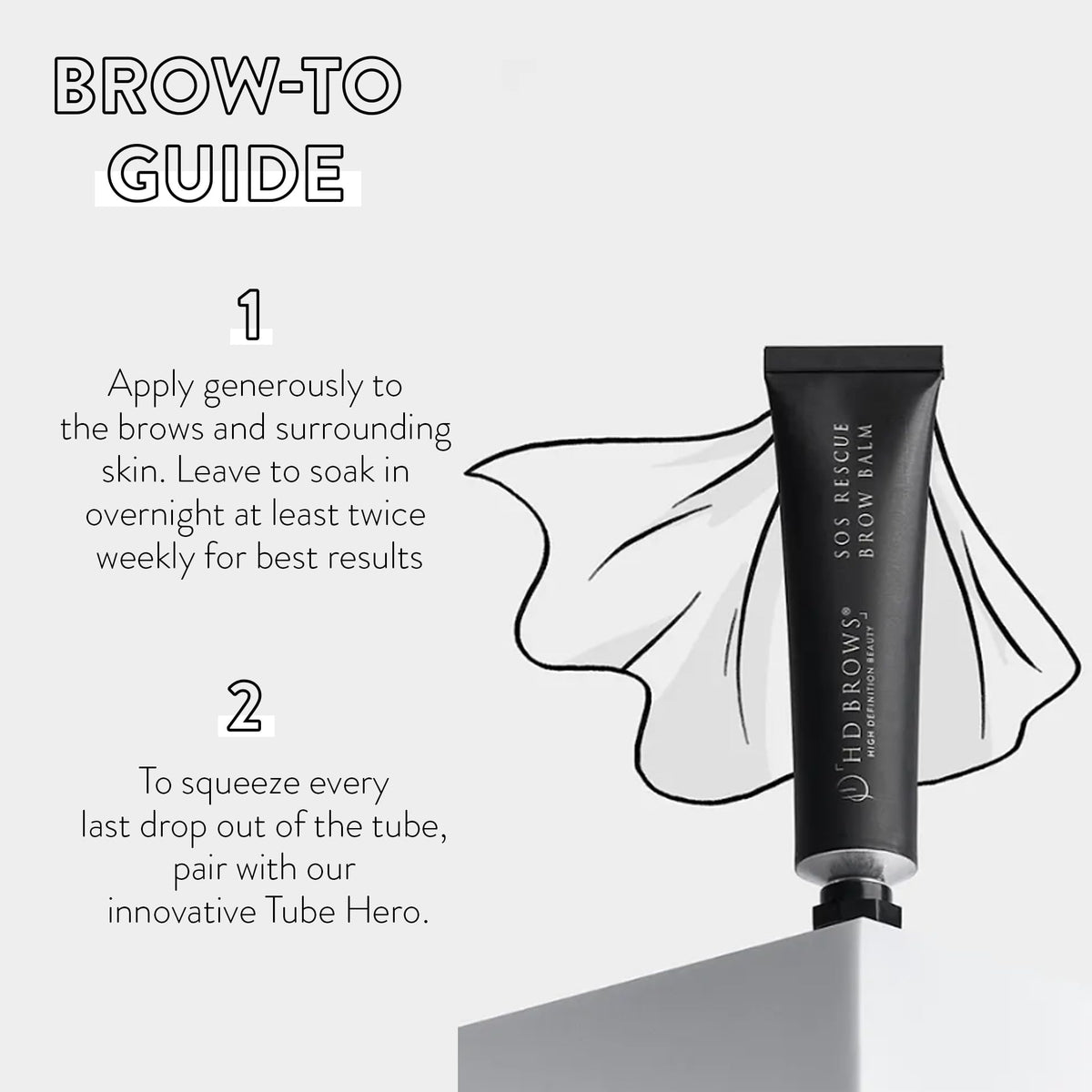 HD Brows HD BROWS SOS Rescue Brow Balm, Multi-Purpose Care Balm, Infused with a Blend of Oils, Vegan-Friendly, Fully Recyclable Packaging