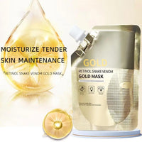 KlsyChry Retinol Snake Venom Gold Mask, Peptide Collagen Peel Off Facial Mask, Gold Anti-Aging Face Mask for Flawless Skin, Anti Wrinkles & Reduce Fine Lines, Clear Acne, Minimize Pores, Moisturizing, 100g