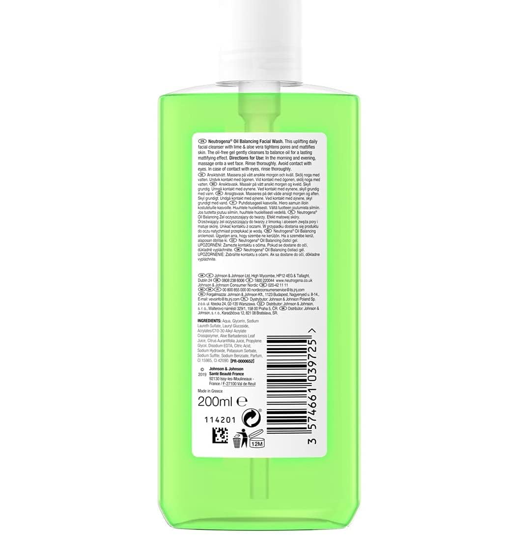 Neutrogena Oil Balancing Facial Wash 200Ml
