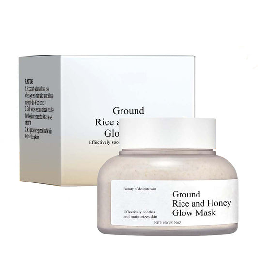 EveBeaty Honey Glow Clay Mask with Ground Rice, Pore Minimizing & Brightening Face Mask, Hydrating & Deep Cleansing, Reduction, Skincare