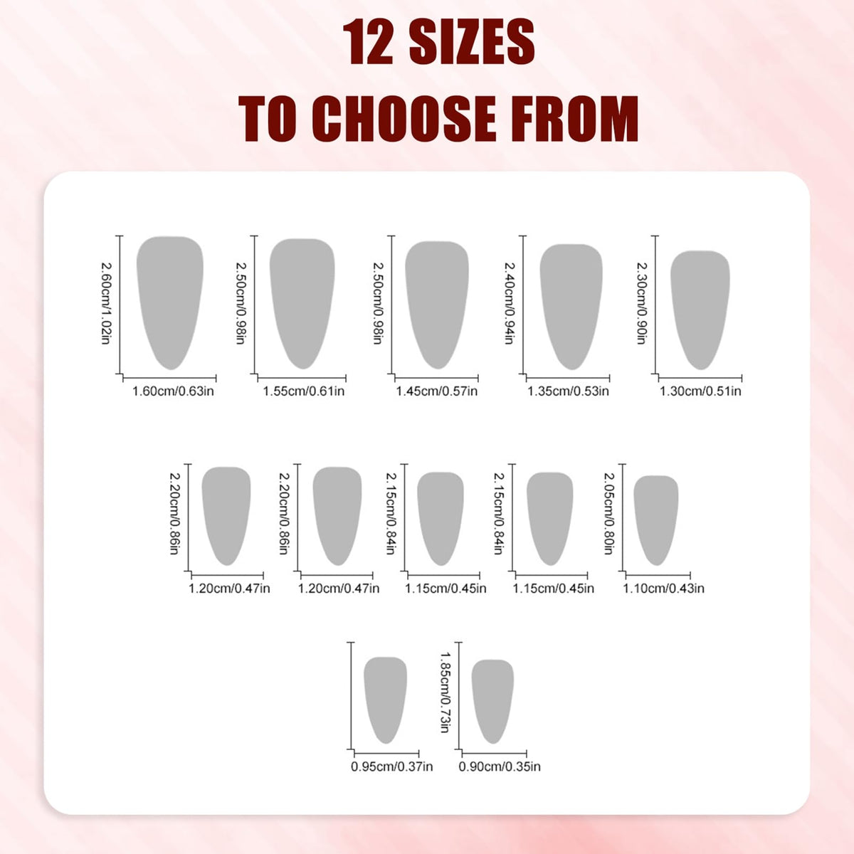 Generic 24PCS Black French Square Press On Nails with Rhinestones & 3D Bow Design -Glamorous Lace-Up Look, 12 Sizes, – Elegant Reusable