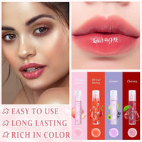 Mornery Lip Oil Set - Roll-On Lip Gloss Set/Fruity Flavors Lip Balm Liquid Lipstick/Moisturizing Lip Glow Oil Lip Care For Girls Women