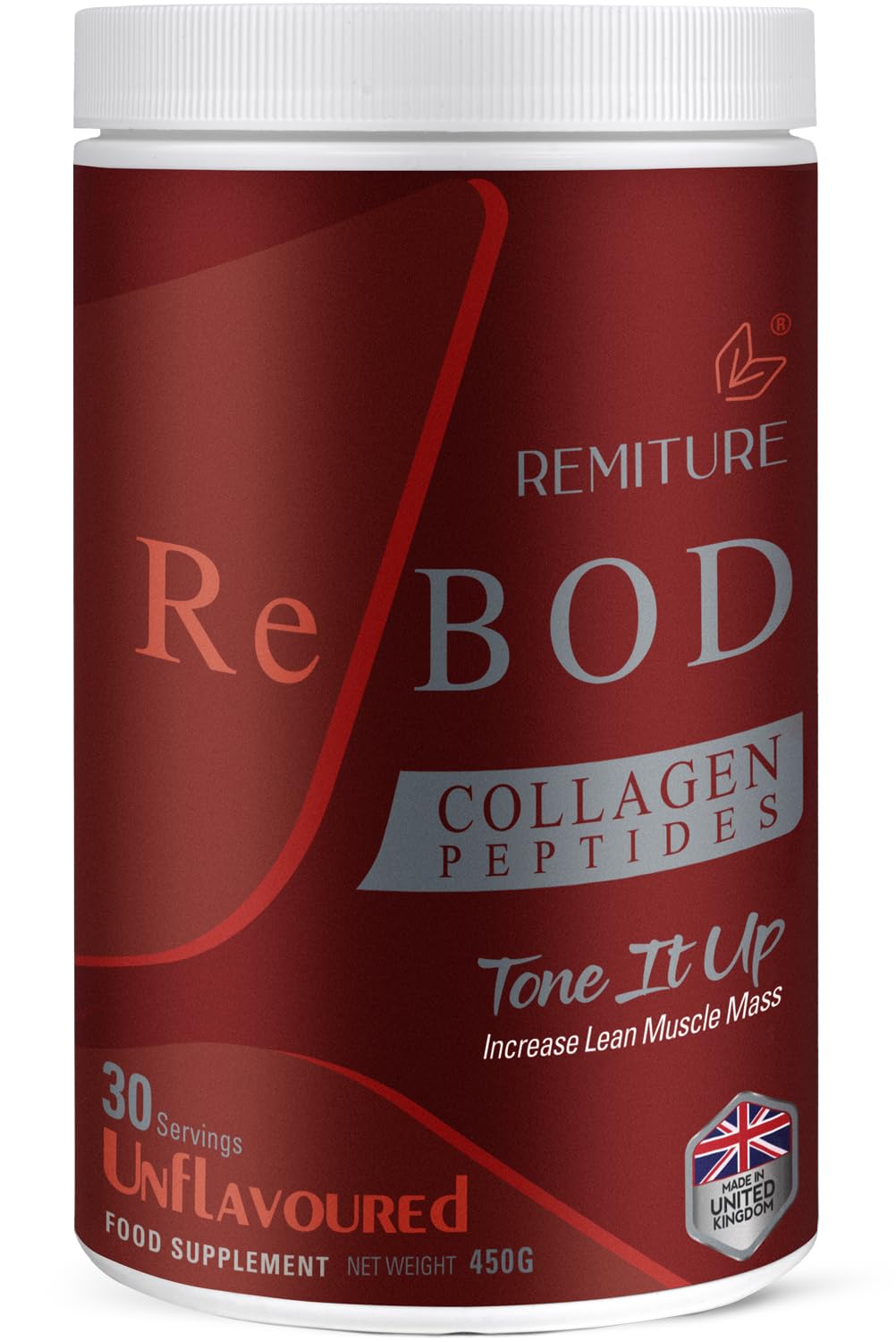 REMITURE Bovine Collagen Powder 15000mg Type 1 & 3 Unflavoured| Grass Fed Hydrolysed Protein Peptides for Women & Men 18 Amino Acids | Kosher and Halal | Muscles Healthy Skin Hair Nails Joints Gut