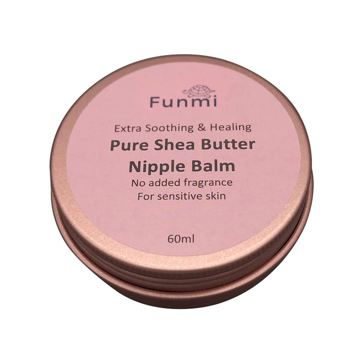 Funmi Pure Shea Butter Nipple Balm - Nipple Cream Quick Relief for Sore Nipples and Dry Skin - Shea Butter - 100% Pure and Natural Nipple Cream Breastfeeding - 60ml