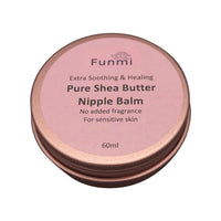 Funmi Pure Shea Butter Nipple Balm - Nipple Cream Quick Relief for Sore Nipples and Dry Skin - Shea Butter - 100% Pure and Natural Nipple Cream Breastfeeding - 60ml
