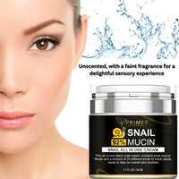 PRIME9 Prime9 Snail Mucin Cream 92% – Korean All-in-One Moisturiser for Deep Hydration, Smooth Skin, Anti-Aging & Blemish Care, Face Cream for Sensitive Skin