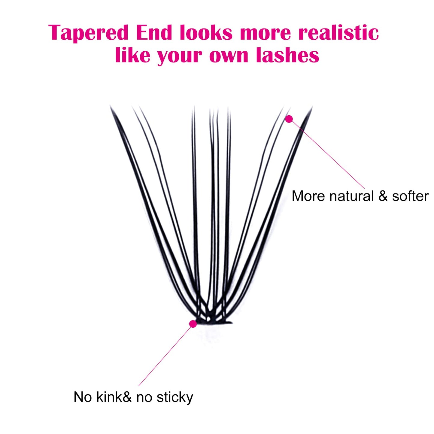 FADLASH Lash20D 0.07mm D Curl 8-15mm Mixed Length Cluster Lashes DIY Eyelash Extensions