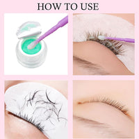 Mornery Eyelash Extension Remover Cream - Lash Extensions Remover Cream, Aloe Flavo & LILY Flavor Fast Dissolution Low Irritation (Aloe)
