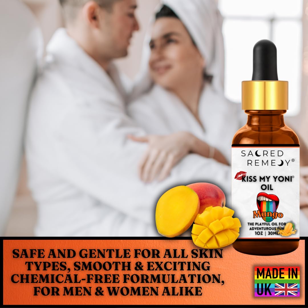 KMY Tropical Mango Yoni Oil – Premium Aromatic Body & Sensitive Area Moisturizer. Targeted Relief for Thigh Chafing and Dryness. Food-Grade, PH-Balanced Vegan Skincare [30ml]