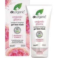 Dr Organic Guava Face Mask, Vitamin C, Brightening, Mens, Womens, Natural, Vegan, Cruelty-Free, Paraben & SLS-Free, Organic, 50ml, Packaging may vary