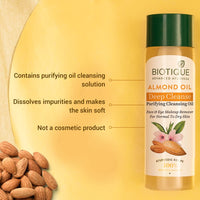 Biotique Almond Oil Soothing Face and Eye Makeup Cleanser for Normal To Dry Skin