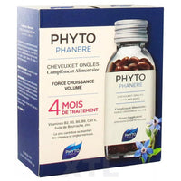 PHYTO 2x120 Capsules Phytophanere Natural Hair Loss, Nail & Skin Supplement for Men & Women Biotin & Vitamin B6 Enriched, Antioxidant-Rich Carrot & Vitamin E, Energy & Tissue Formation, 4-Month Supply