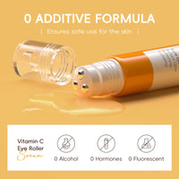Vitamin C Eye Serum,Eye Bags Remover Women,Eye Roller for Dark Circles and Puffiness,Skincare for Dark Circles Under Eye Treatment Women,Liquid Eye Cream with Niacinamide,Caffeine