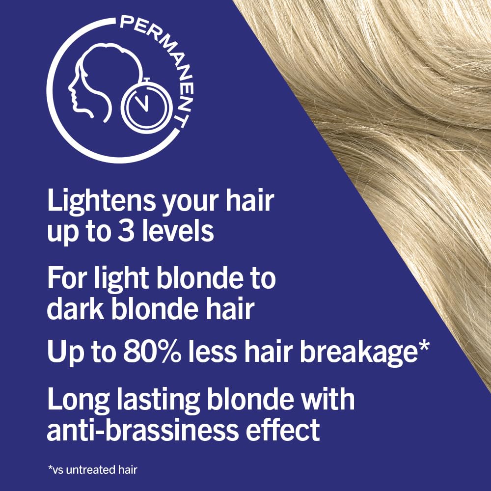Schwarzkopf LIVE Intense Colour Pearl Blonde Permanent Hair Dye B13, Light Blonde Hair Dye, Long Lasting Blonde Hair Colour for Up to 80% Less Hair Breakage,Hair Lightener Lightens hair up to 3 levels
