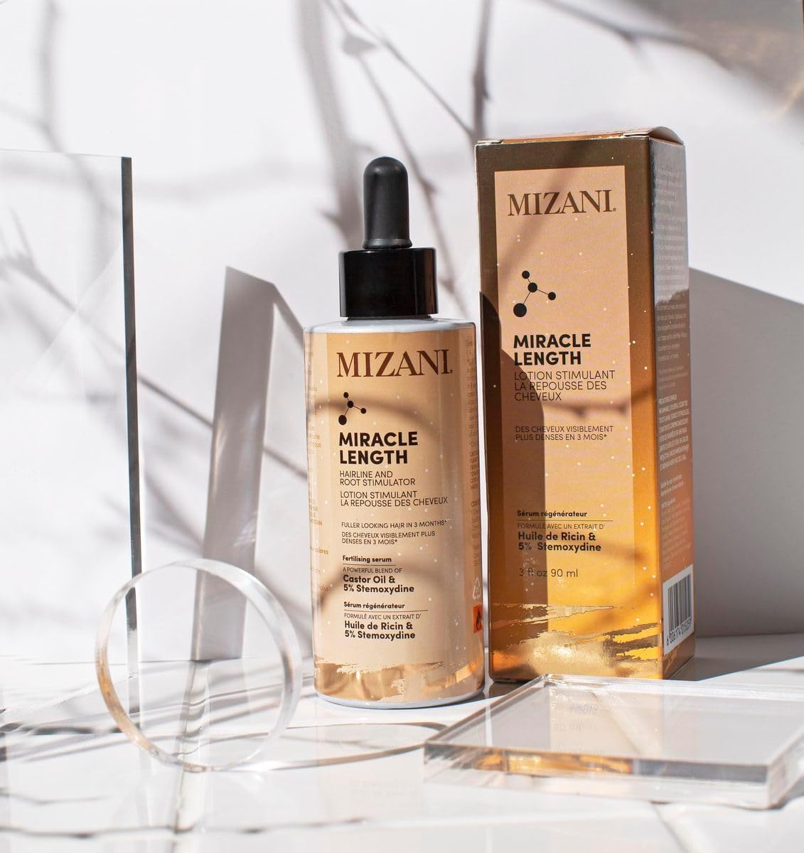 MIZANI Mizani Anti Hair Loss Serum, Strengthening and Thickening Treatment, For Healthier-Looking Hair, Enriched with Castor Oil and Stemoxydine, 25 Miracle Length, 90ml