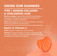 supplmnt. Marine Collagen Gummies - Hydrolysed Collagen Peptides with Biotin, Hyaluronic Acid & Vitamin C - Collagen Supplements for Women and Men - 120 Gummies. Collagen for Skin, Hair & Nails 2 Months Supply