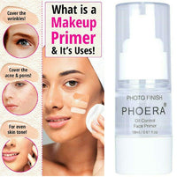 Phoera AQUAPURITY - PHOERA Primer Matte Finish Face Makeup Pore filler Primer Foundation Base Oil Control Full Coverage Make Up Base Concealer Long Lasting Flawless Pores Minimiser Liquid Moisturizing (18ML)