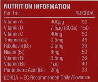 Natures Aid Orange Flavour Multi-Vitamin Drops for Infants and Children, 50ml