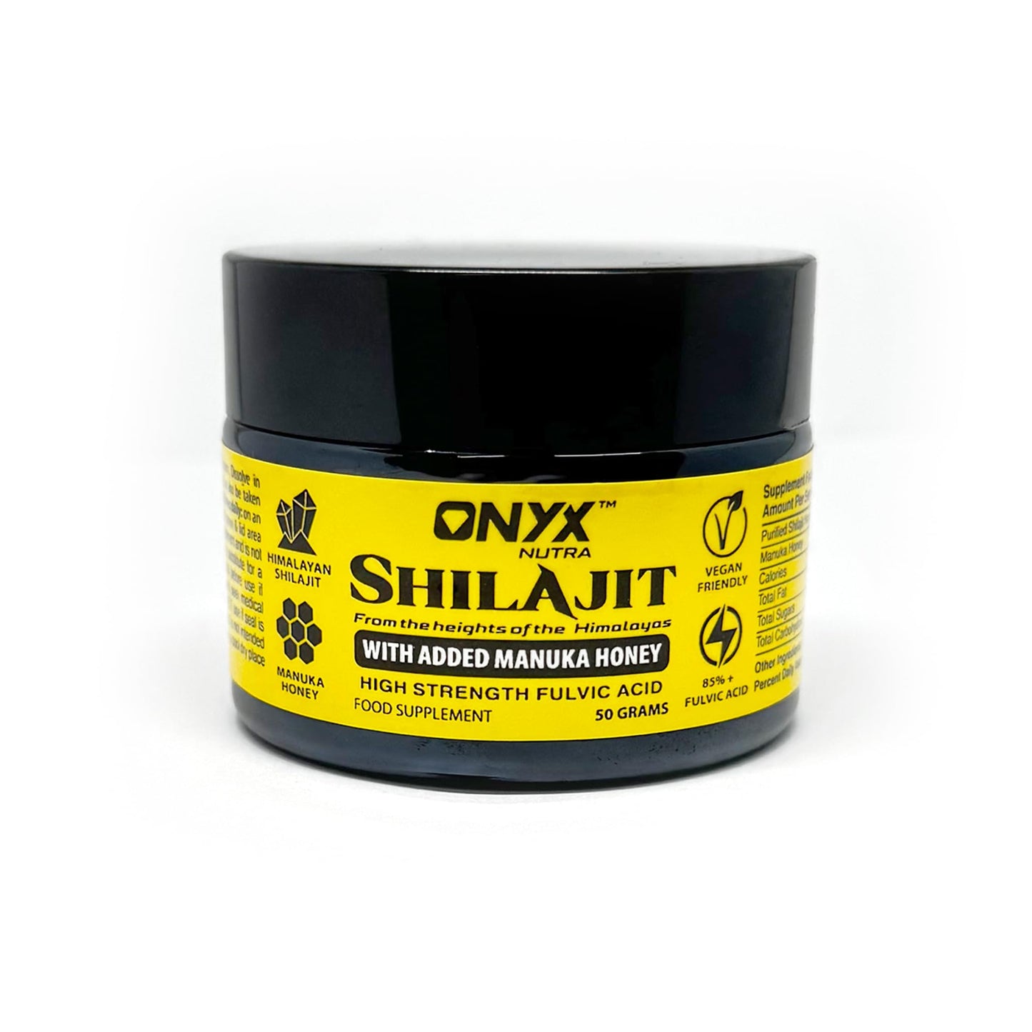 ONYX INGREDIENTS 101 Onyx Shilajit + Manuka Honey 50g - Himalayan Superfood Lab Tested Natural Energy, Focus, Immunity and Gut Health Support Wellness Supplement