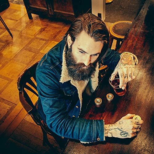 CAPTAIN FAWCETT Captain Fawcett Ricki Hall’s Booze & Baccy Moustache Wax 15ml – Firm Hold Moustache Styling Wax for Men – Whiskey, Honey & Tobacco Scented Grooming Wax for a Classic Finish