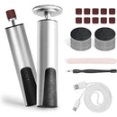 jianyana Jianyana 2 in 1 Electric Foot File, 6-Speed Pedicure Sets for Feet Electric Foot File Hard Skin Remover for Dry Dead Hard Skin Feet Callus Remover for Feet Care Exfoliator (Silver)