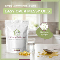 UKHealthHouse Evening Primrose Oil – EPO Capsules, 1000mg x 60 Softgels – High Strength Omega 6 GLA Content – Great for Skin, Immune System, Hormonal Pain, Hot Flushes & Women’s Health
