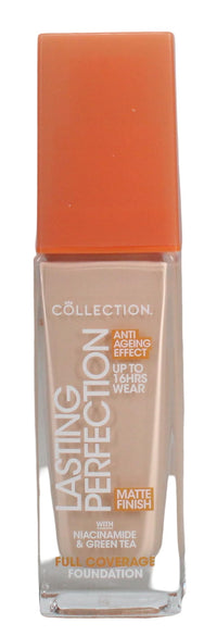 Collection Cosmetics Lasting Perfection Matte Foundation, Full Coverage, Anti-Ageing Effect, 9N Vanilla Neutral 27ml