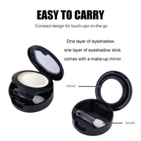 QUIWEN White Eyeshadow Single,Pressed Fine Powder Eyeshadow, High Shimmer Pearl Shadow Single White Eye Make-Up,Long-lasting Waterproof High Pigment Fine Powder Shadows for Highlighter