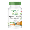 Fairvital | Boswellia Curcumin Myrrh with D3 - HIGH DOSAGE - 120 tablets