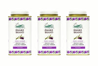 SNAKE BRAND Prickly Heat Cooling Body Powder Relaxing Lavender 140g (3-Pack)