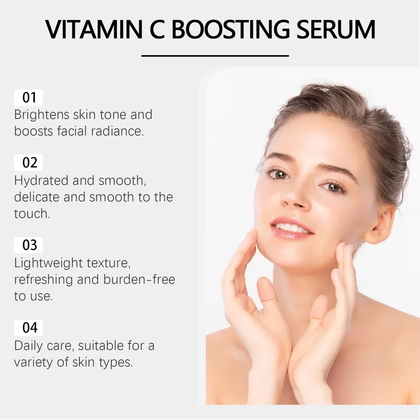 Oumun Vitamin C Boosting Serum,Vitamin C Serum for Face with Hyaluronic Acid,Anti Aging & Wrinkle Facial Serum for Women & Men,Dark Spot Correcting Glow Serum,Face Serum for Women,Fa-ce Firming Ser-um
