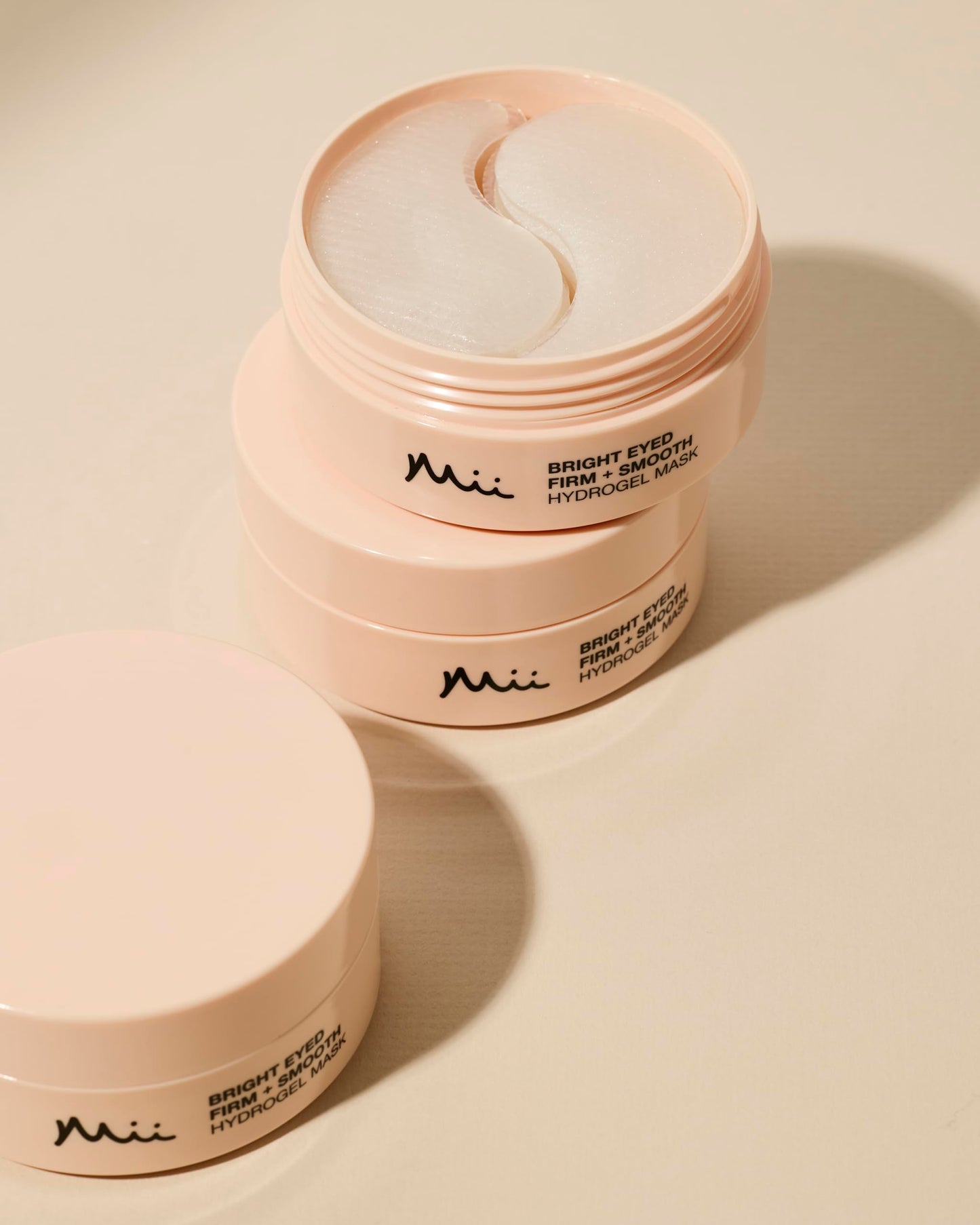 Mii Cosmetics Bright Eyed Firm + Smooth Hydrogel Eye Mask | Smooths, Firms, & Brightens the Under-Eye Area | Under Eye Gel Patches for Dark Circles, Puffiness, & Fine Lines | 60 Cooling Pads