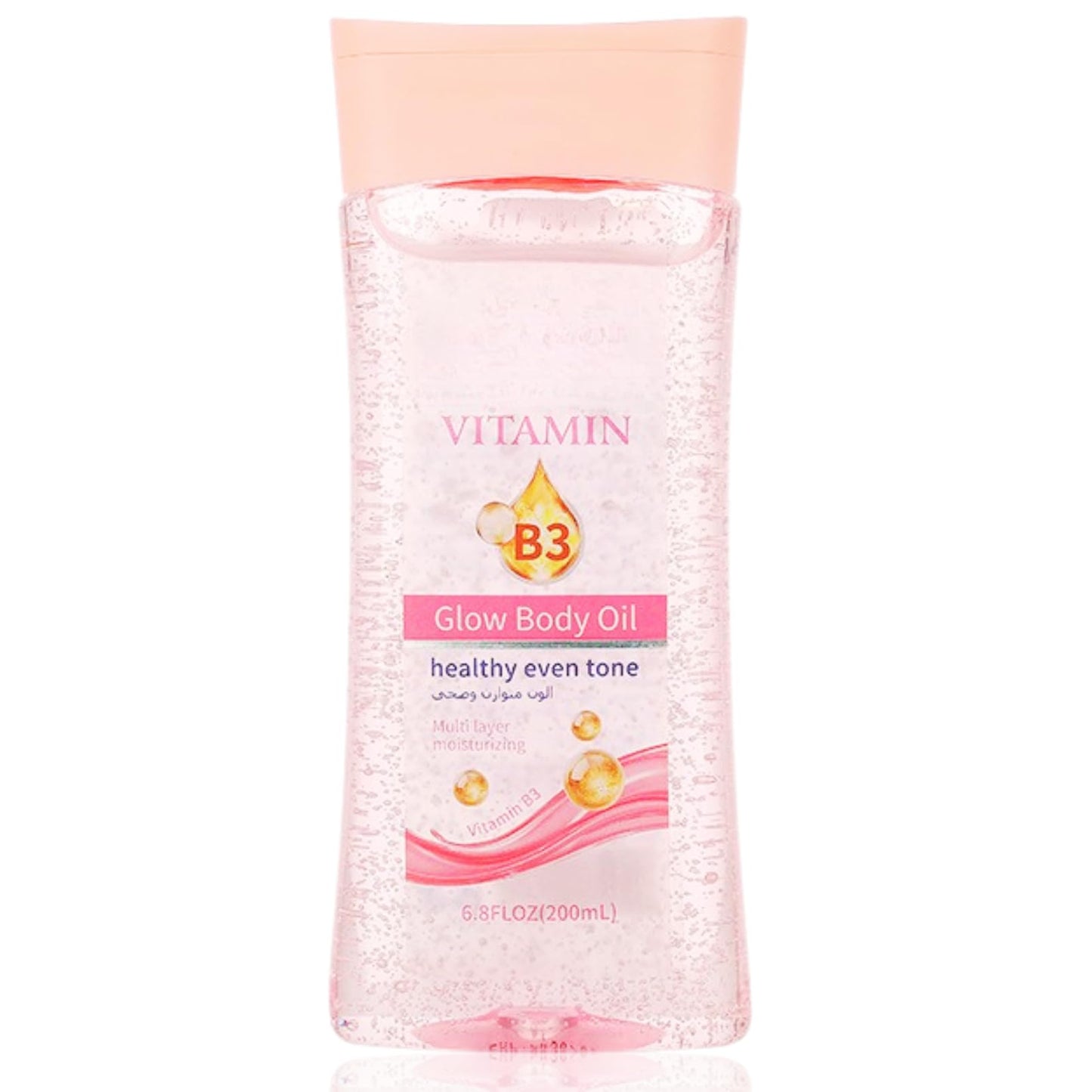 Vitamin B3 Body Oil Gel – Essential Oils for Skin – Glow Body Oil for Women – Massage Oil for Back & Gua Sha – Hydrating, Brightening & Smoothing Skin Care for Dry Skin 200ml