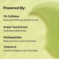 Green Tea Hydrogel Under Eye Patches for Dark Circle, Fine Lines & Wrinkles Reduction | Cooling Under Eye Patch Mask for Instant De-Puffing | 30 Pairs